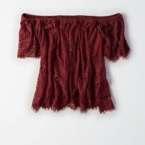 American eagle off-shoulder top size medium